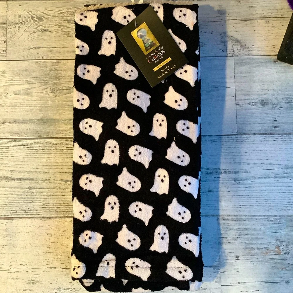 Cynthia Rowley 3Pack Allover Ghost Halloween Kitchen Towels
